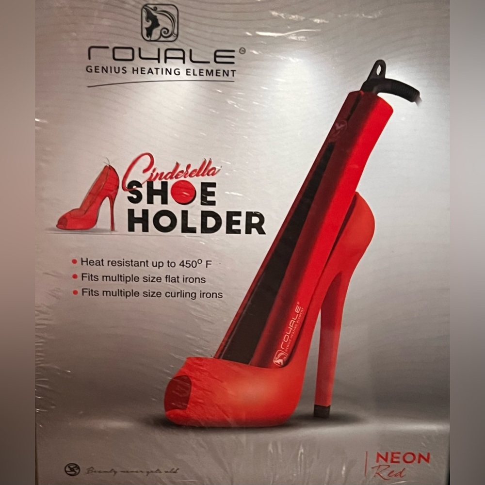 Royale Genius Cinderella Stiletto Shoe hot tool  holder in red or blue New